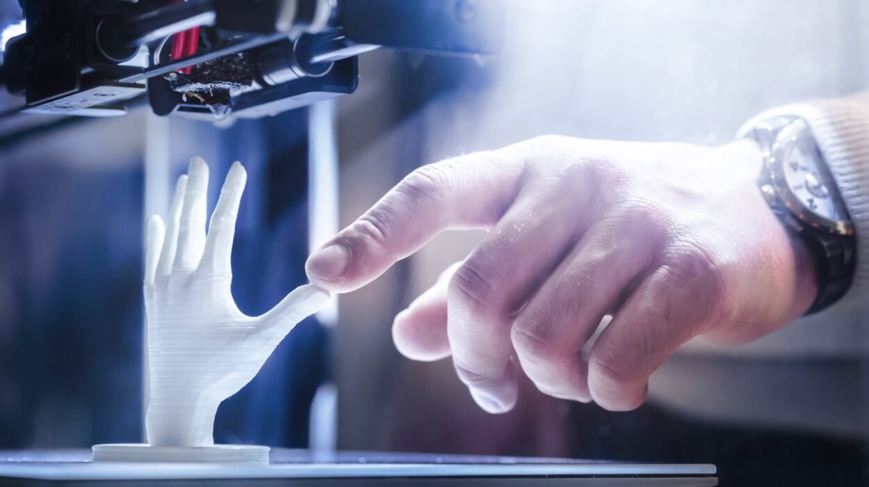 3D printer producing an object with AI technology