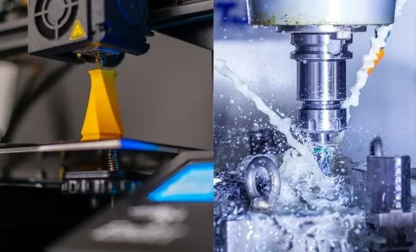 Hybrid manufacturing integrating 3D printing and CNC machining